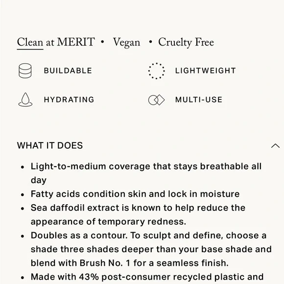 Merit “The Minimalist” Perfecting Complexion Stick in Linen - Picture 6 of 8